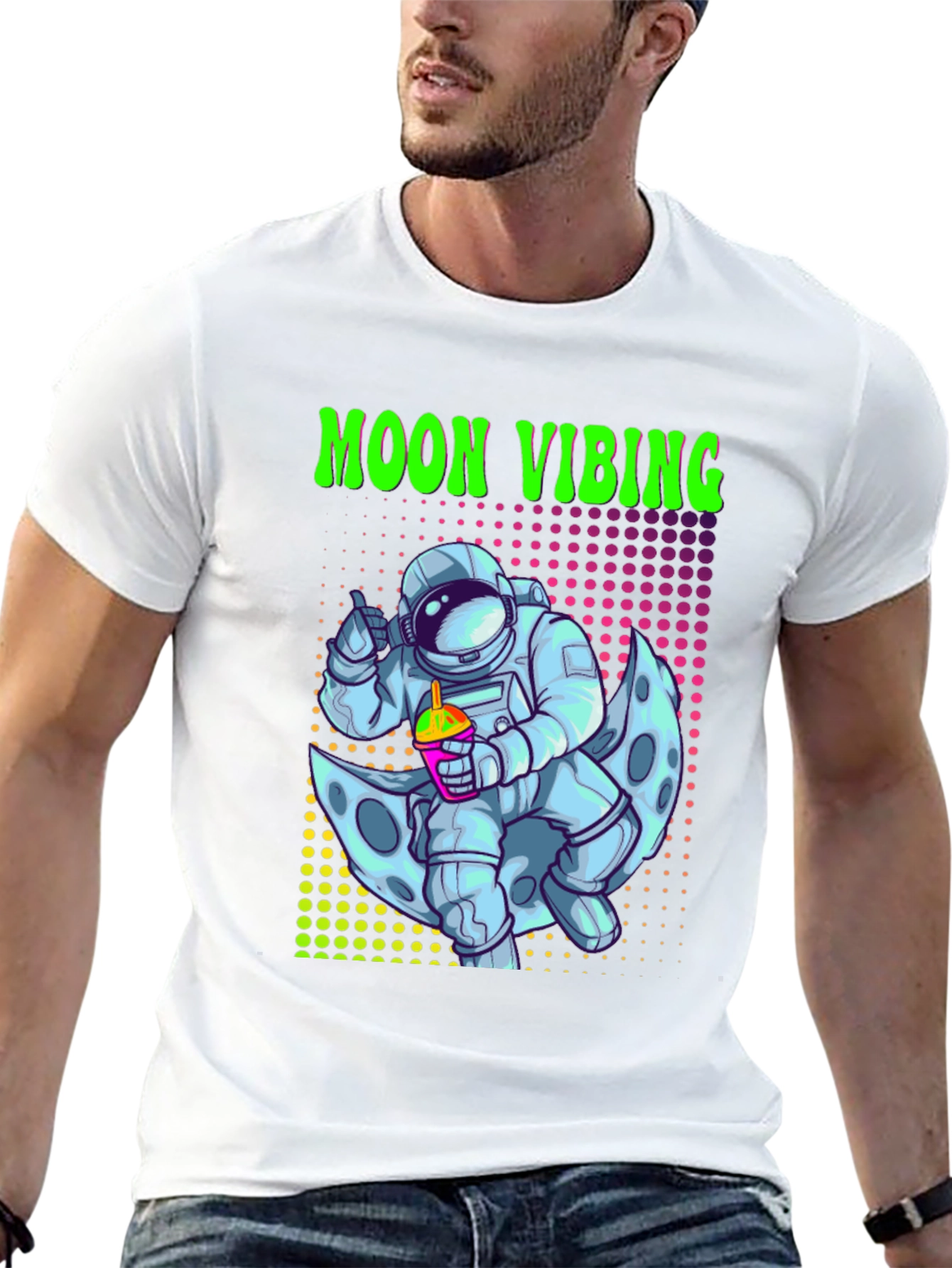 Moon Vibing Astronaut T-Shirt