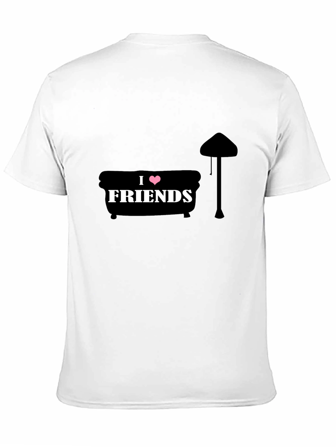 I Heart Friends TV Show Black T-Shirt