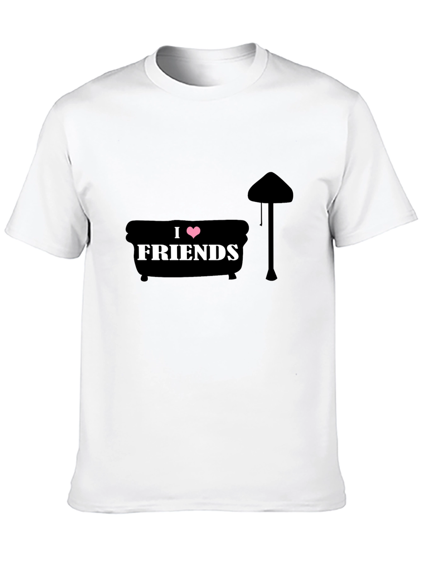 I Heart Friends TV Show Black T-Shirt
