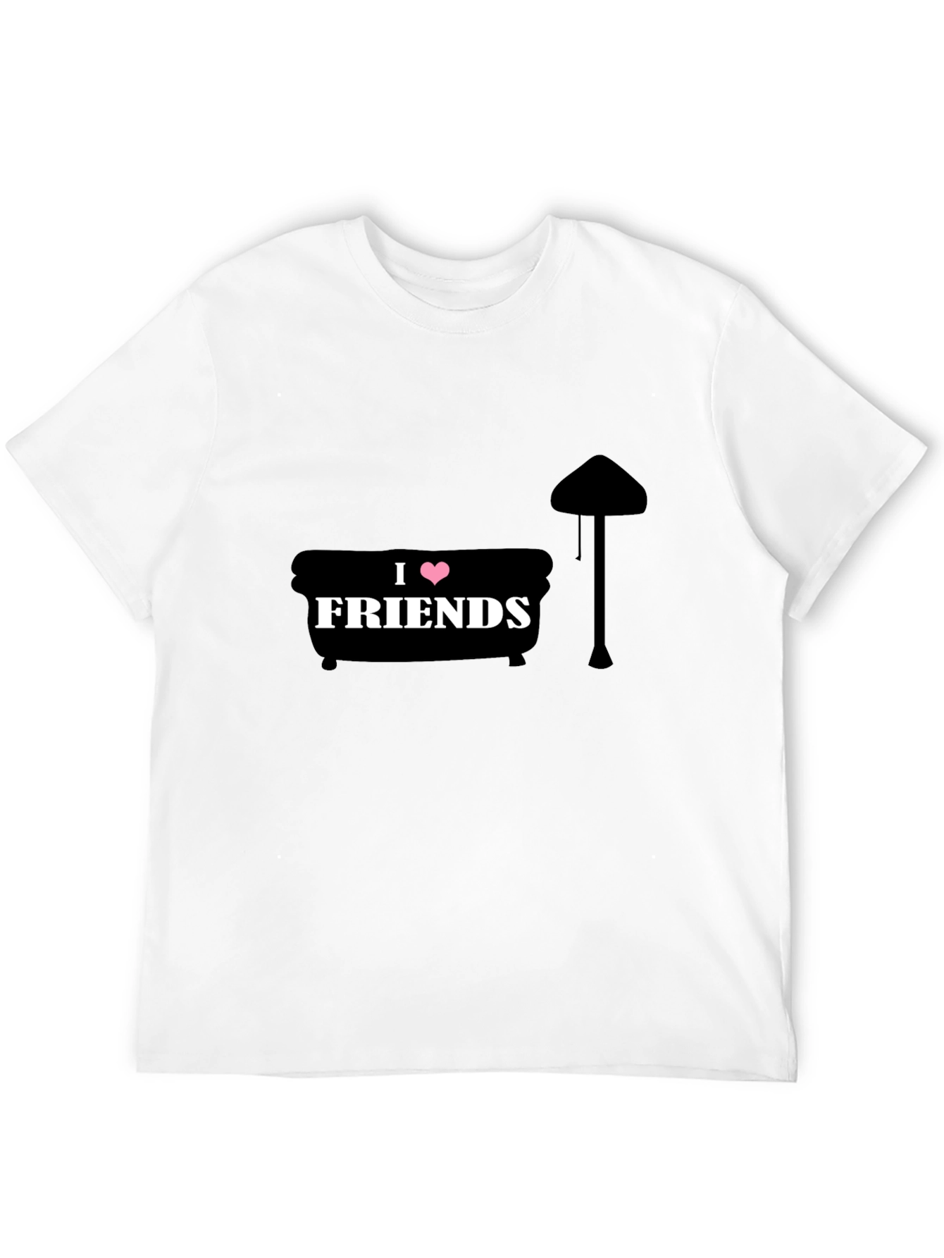I Heart Friends TV Show Black T-Shirt