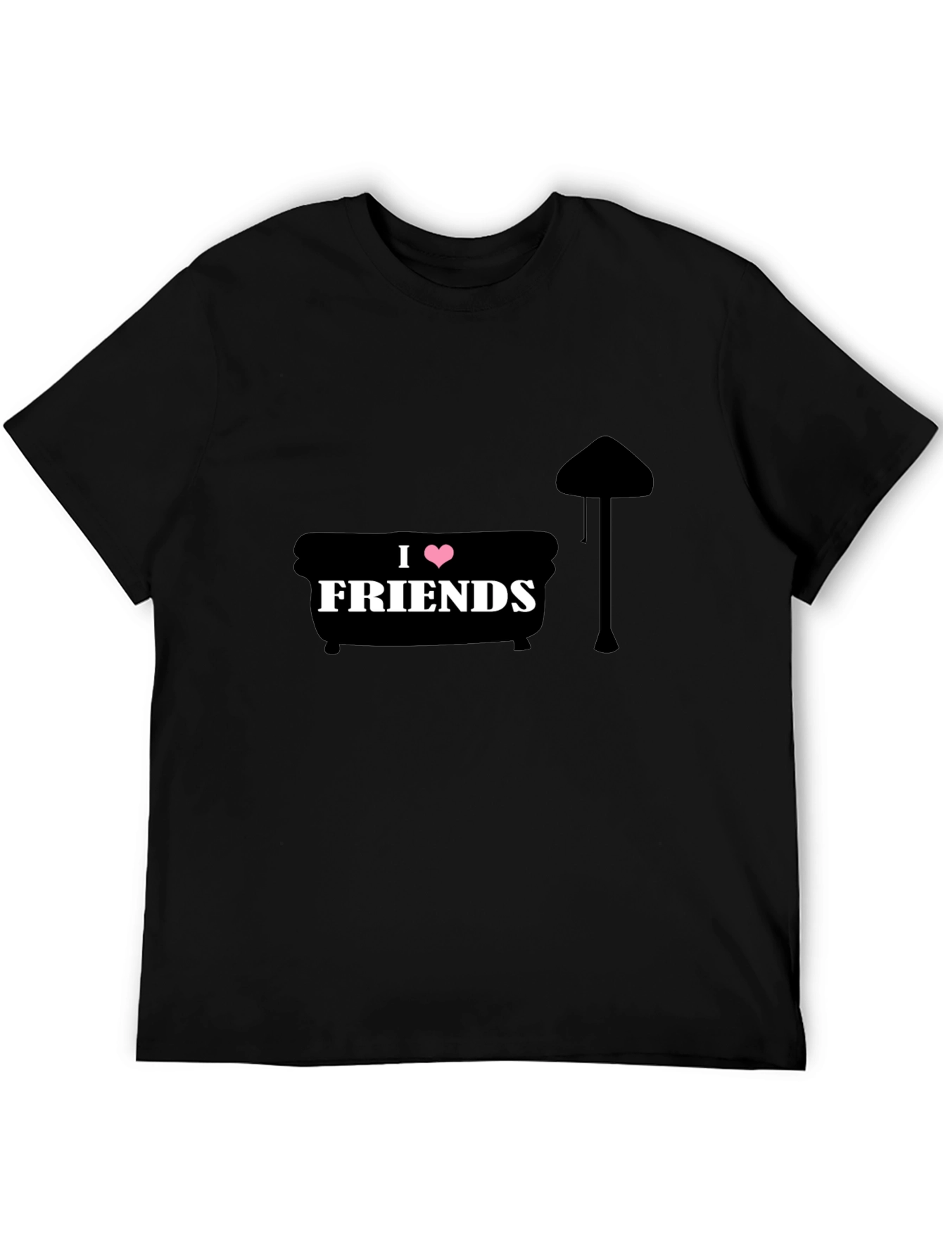 I Heart Friends TV Show Black T-Shirt