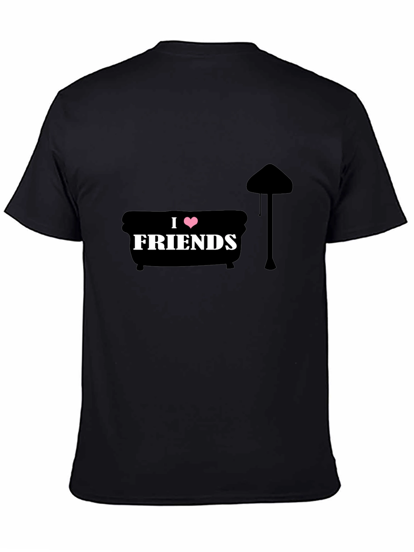 I Heart Friends TV Show Black T-Shirt