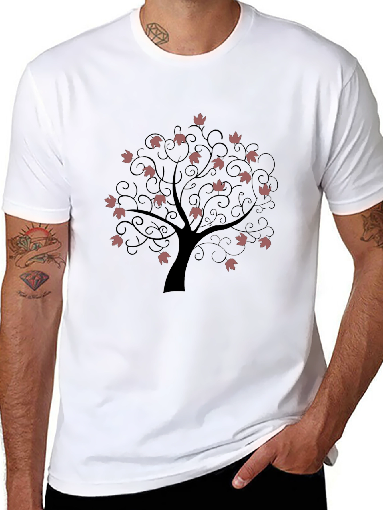 Nature Tree Black T-Shirt