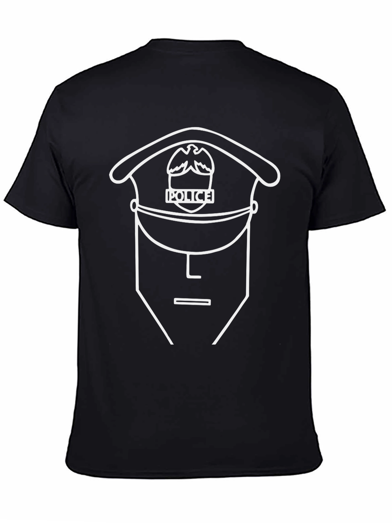 Minimalist Police Officer Graphic T-Shirt
