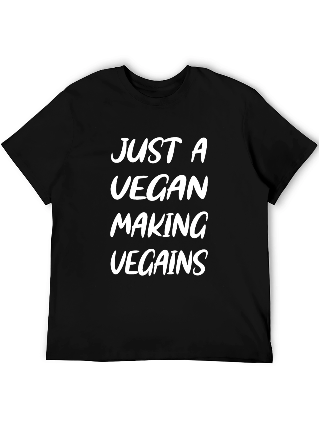 Vegan Gains T-Shirt - Black Graphic Tee