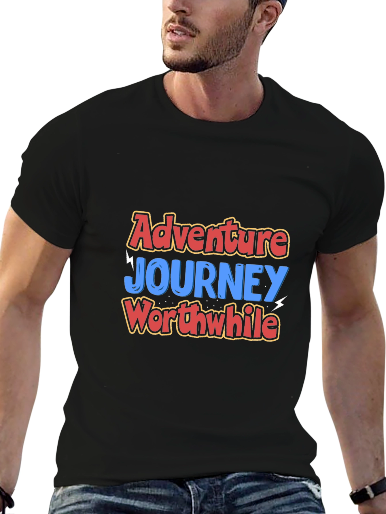 Adventure Journey Worthwhile Black T-Shirt