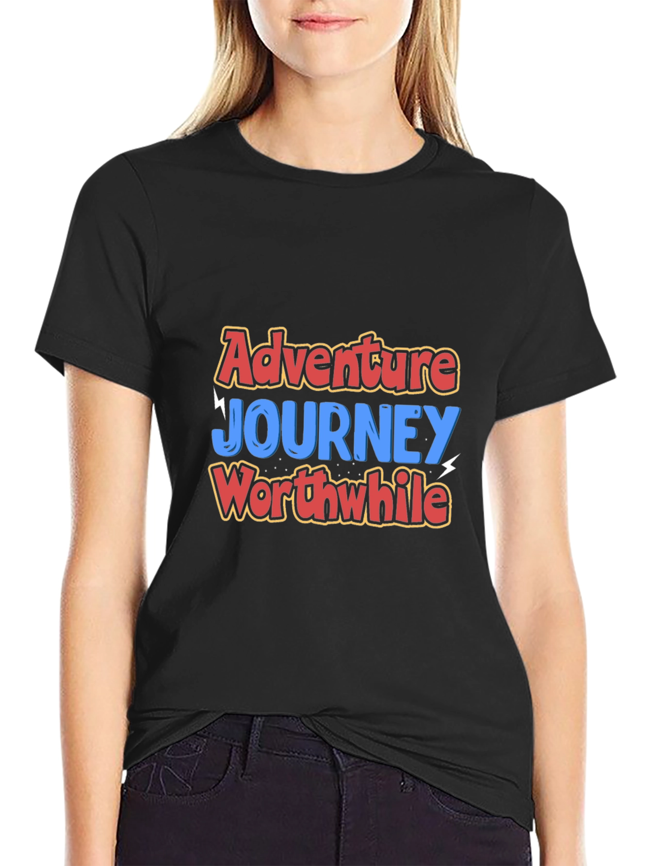 Adventure Journey Worthwhile Black T-Shirt