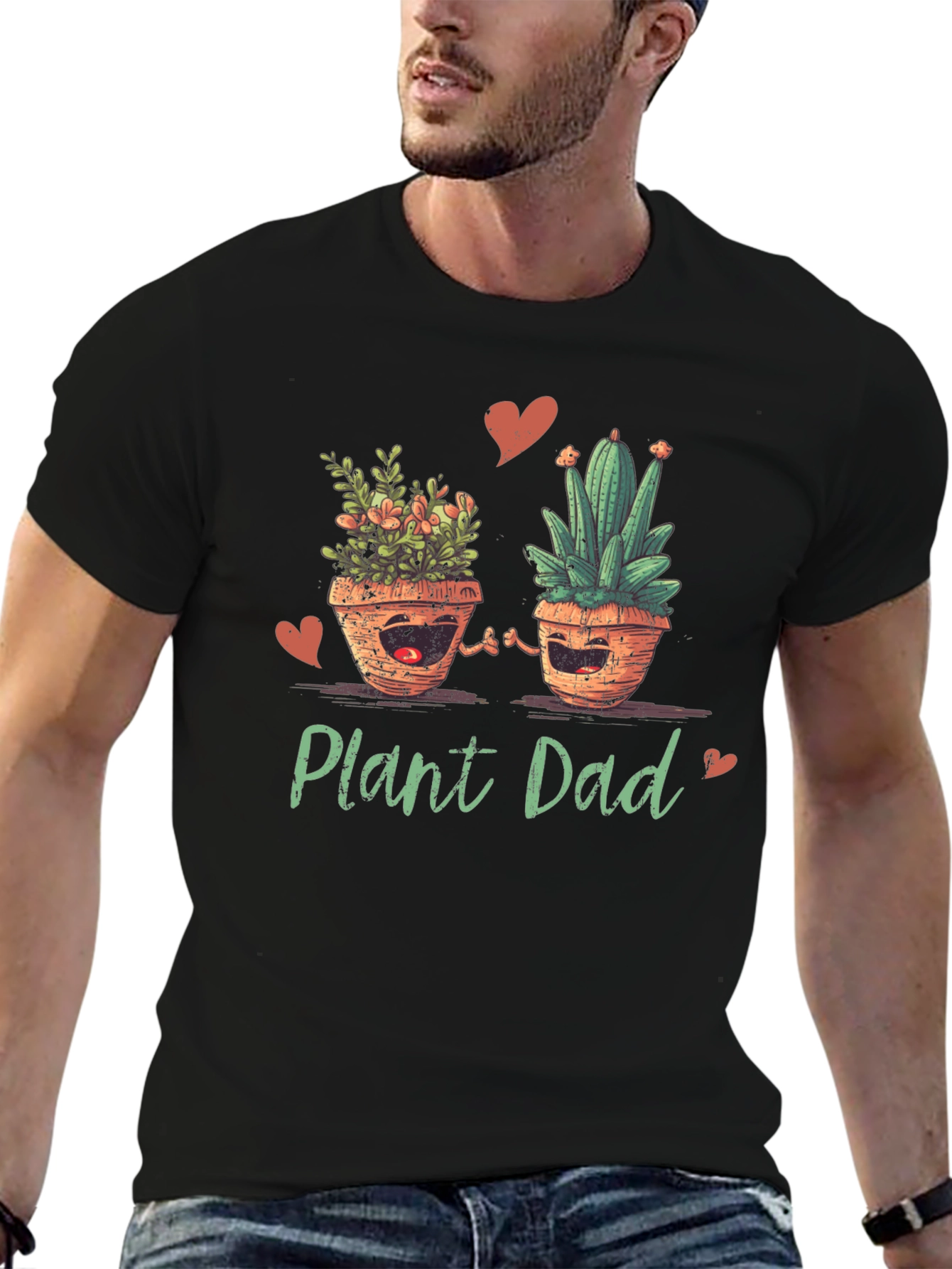 Plant Dad Graphic T-Shirt - Cute Gardener Tee