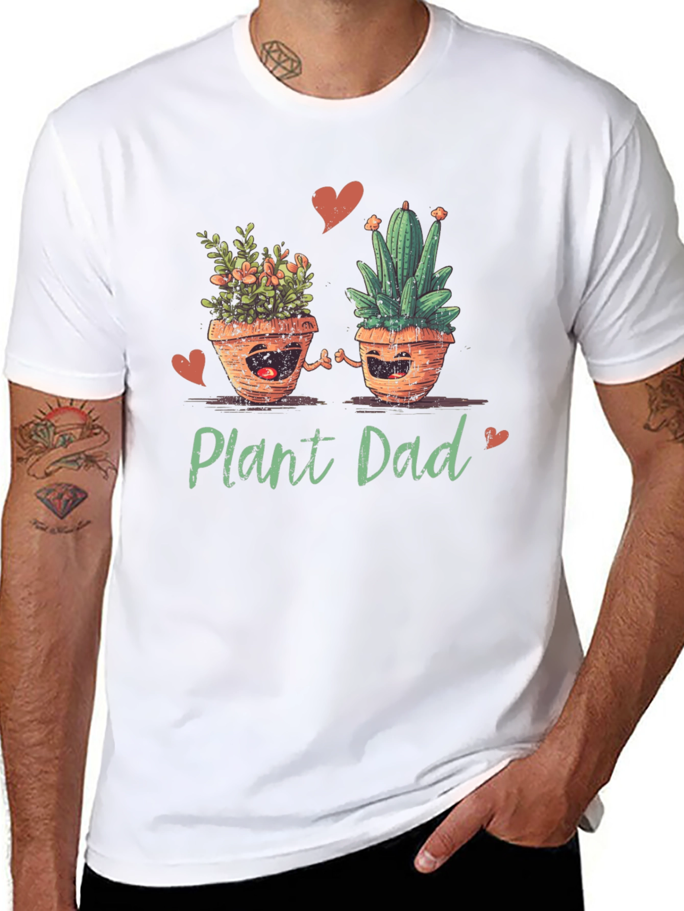 Plant Dad Graphic T-Shirt - Cute Gardener Tee