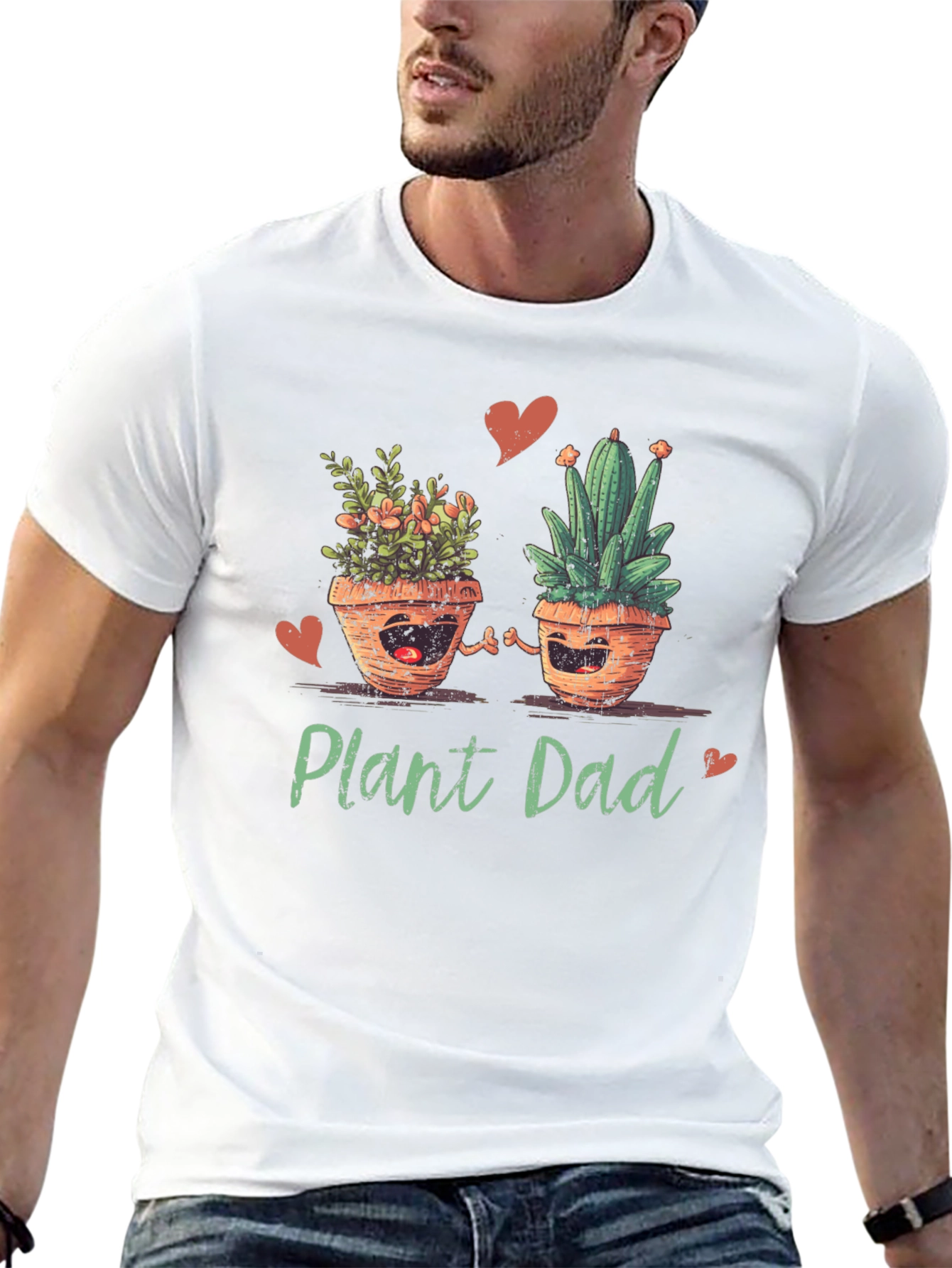 Plant Dad Graphic T-Shirt - Cute Gardener Tee