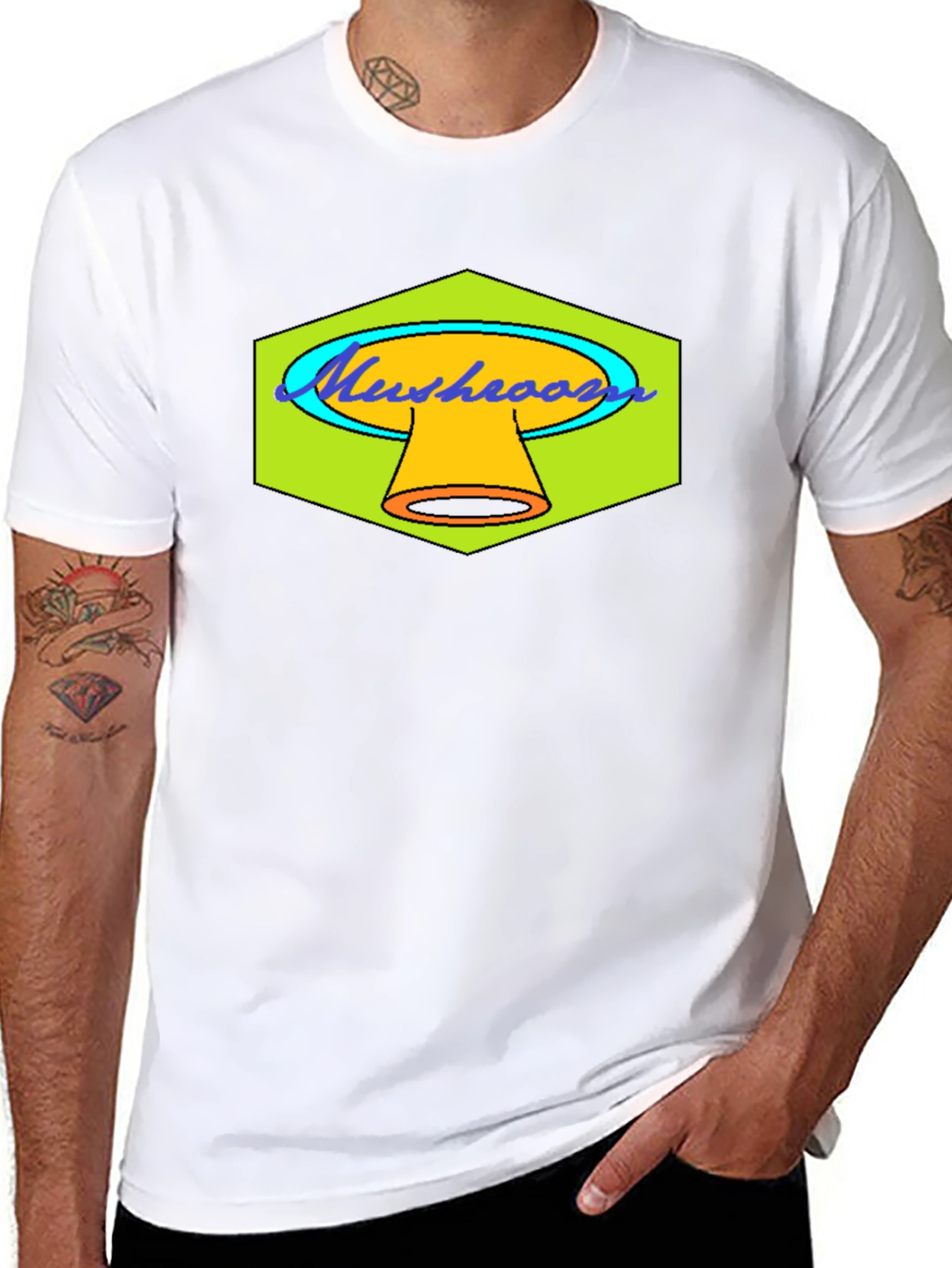 Mushroom Graphic Tee - Retro Design