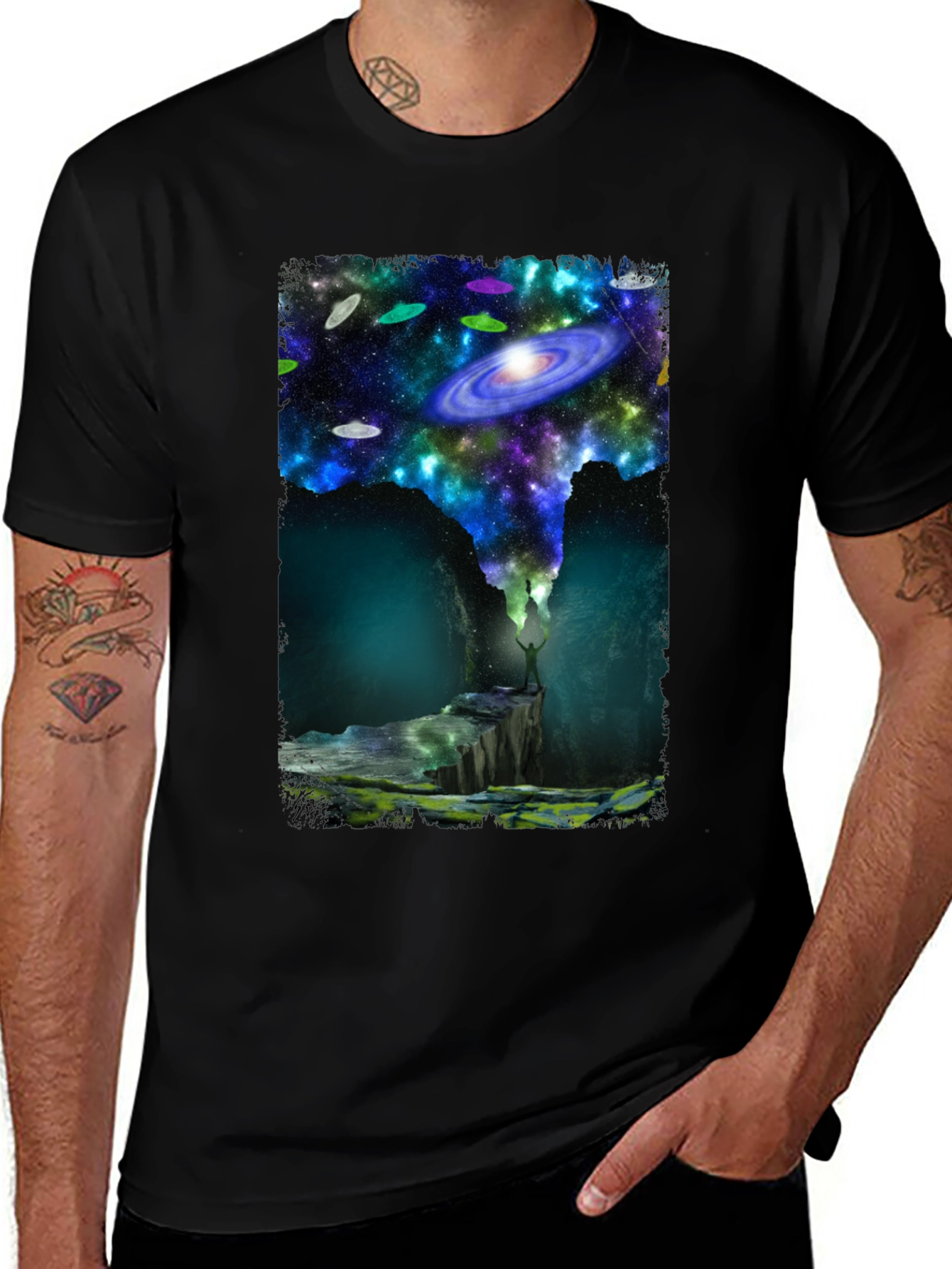 Cosmic Explorer Black T-Shirt