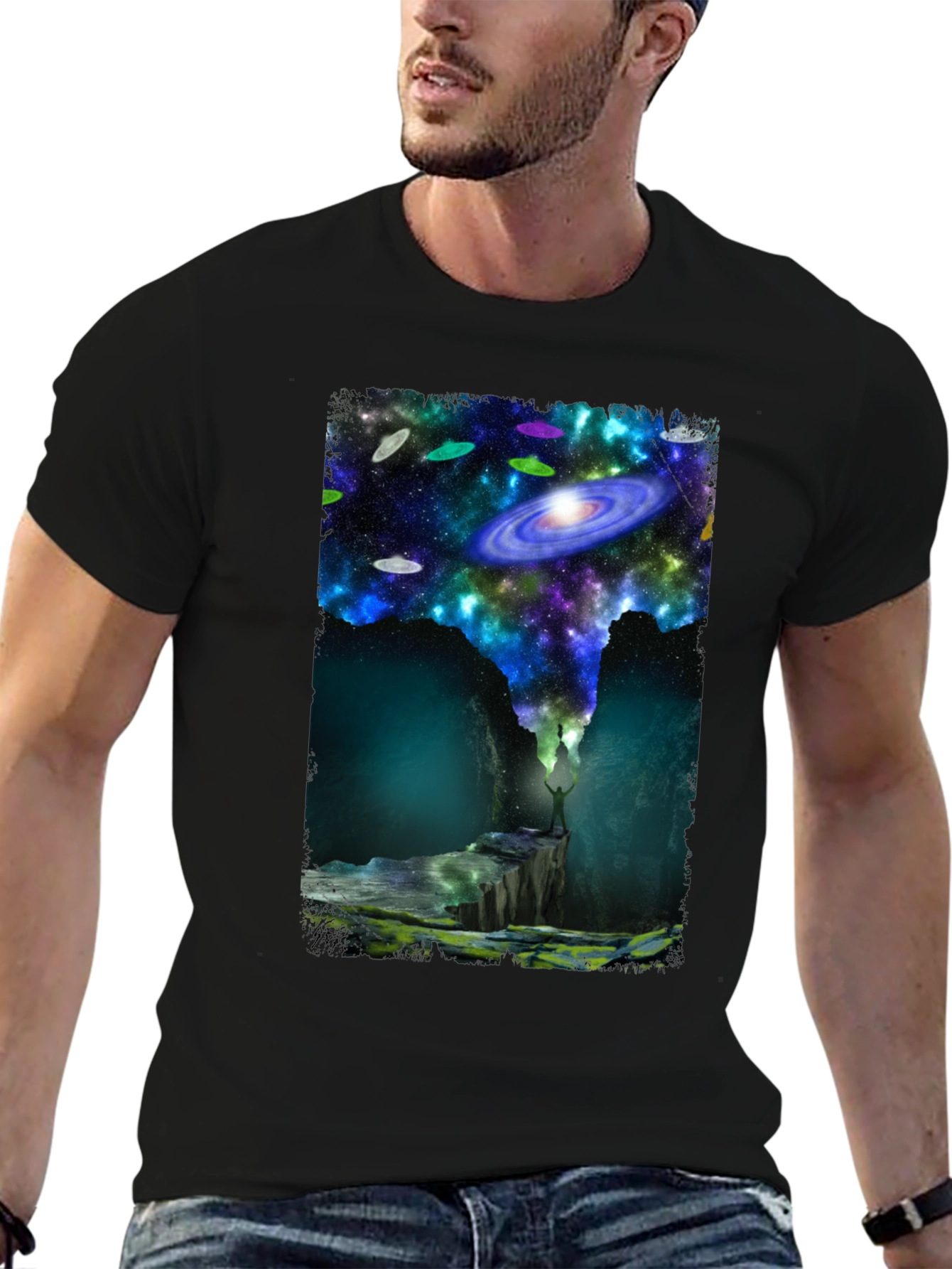 Cosmic Explorer Black T-Shirt