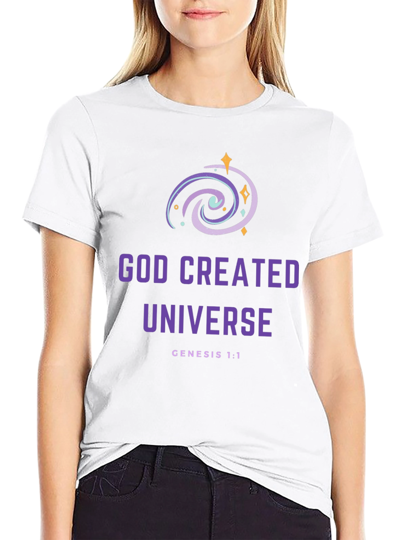 God Created Universe Graphic Tee