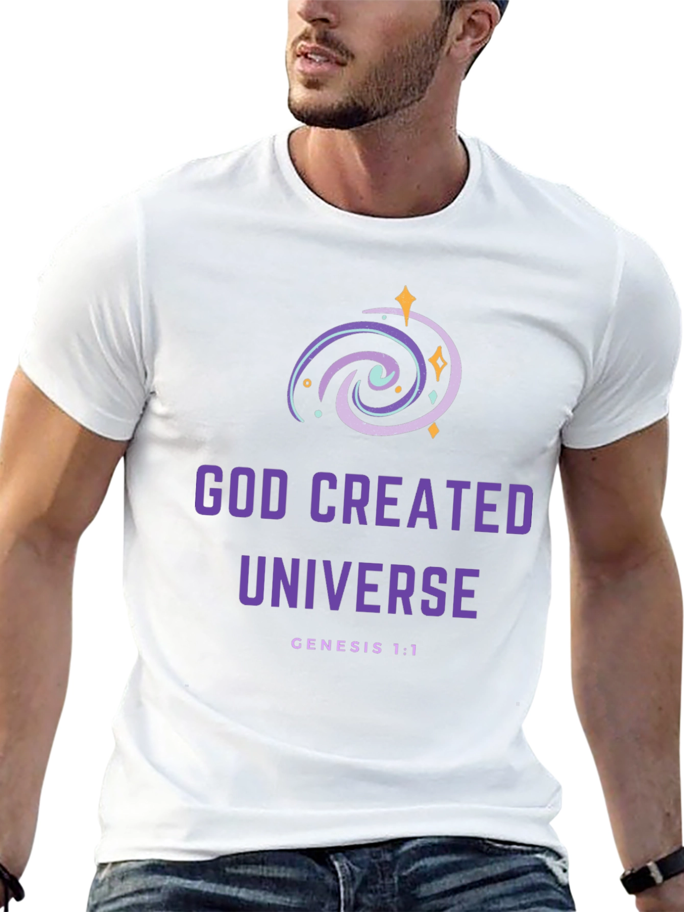 God Created Universe Graphic Tee
