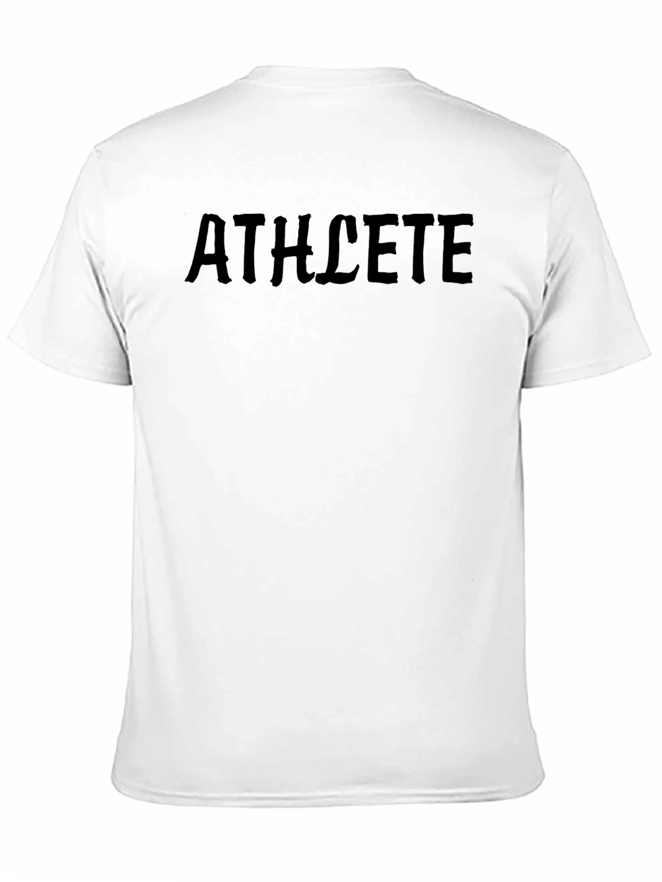 Athlete Graphic Tee - Black Cotton Short Sleeve