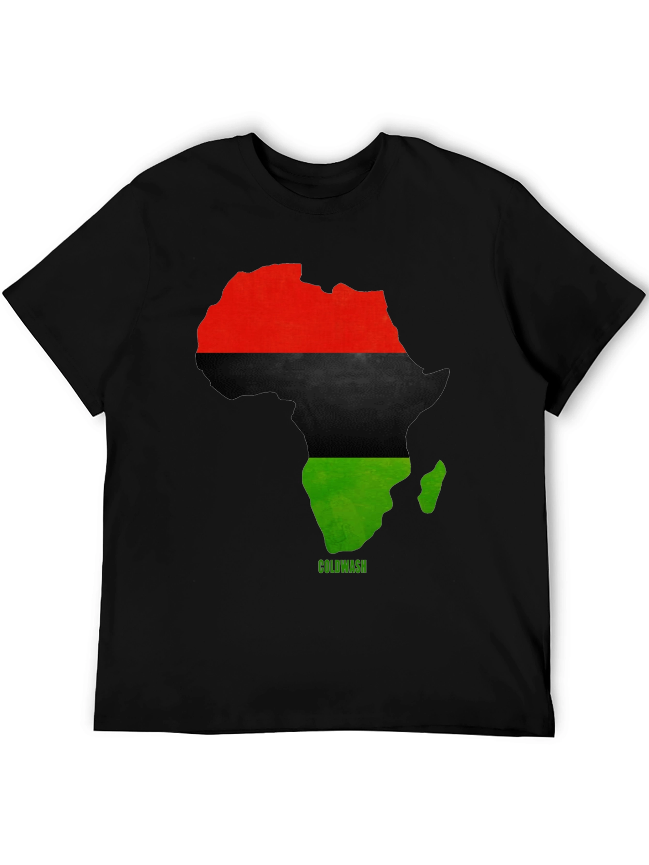 Africa Map T-Shirt - Red Black Green Pride