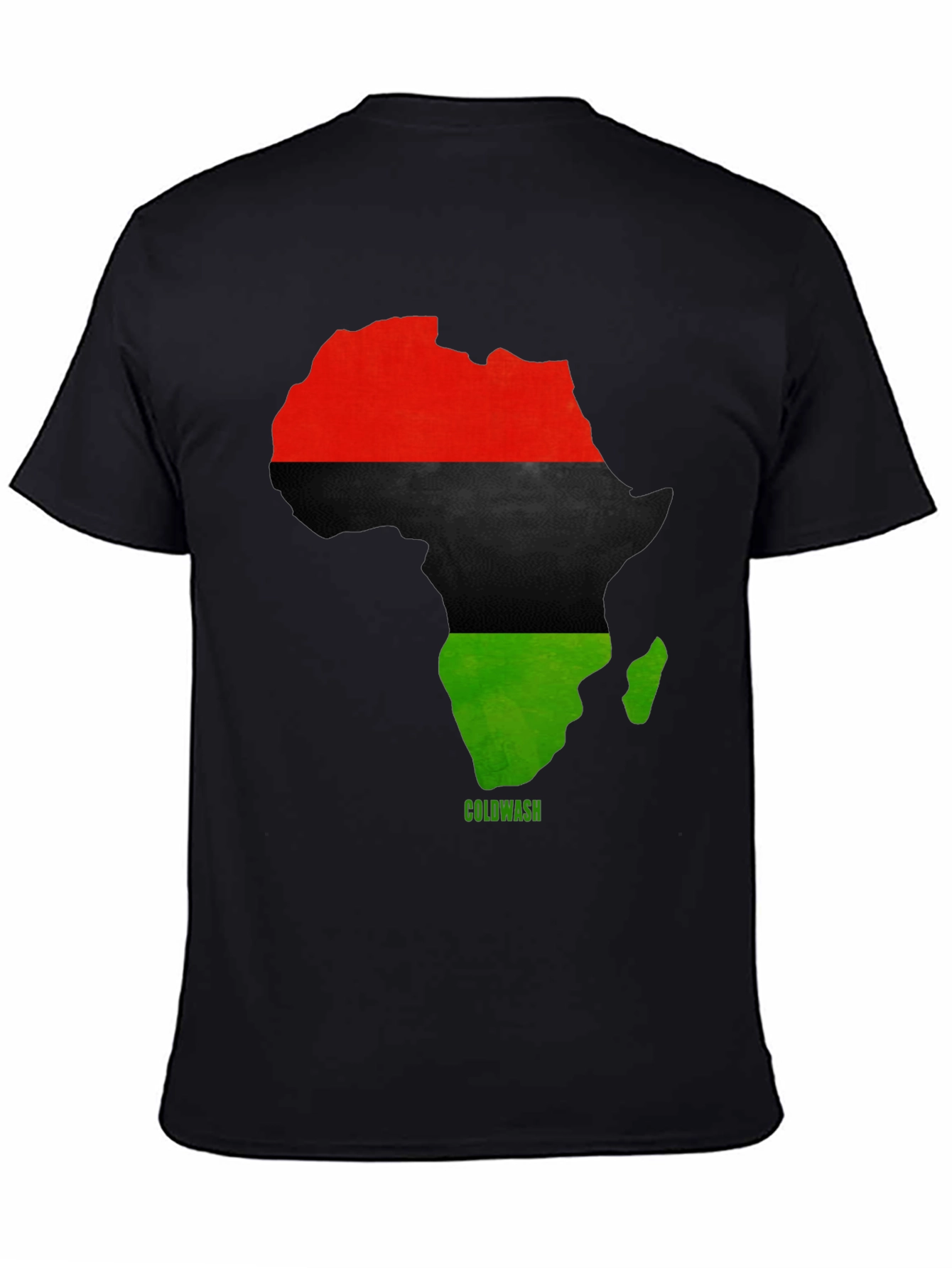 Africa Map T-Shirt - Red Black Green Pride