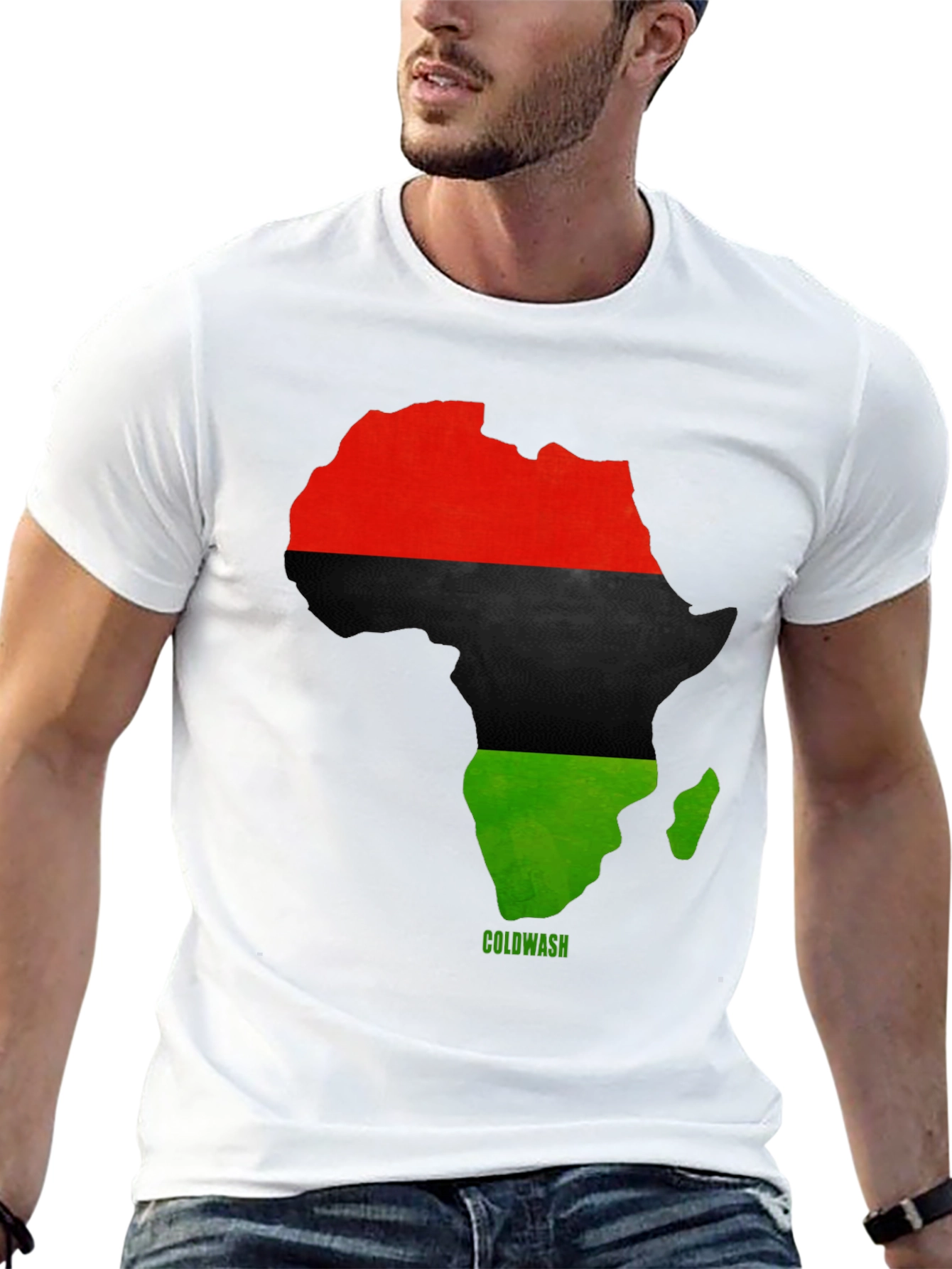 Africa Map T-Shirt - Red Black Green Pride