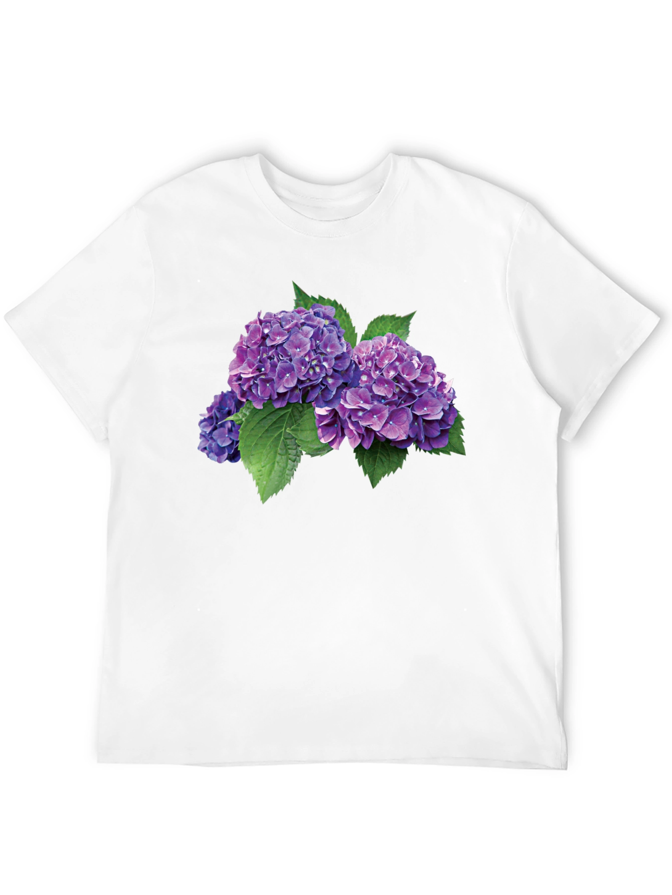 Hydrangea Flower Graphic Tee - Stylish Comfort