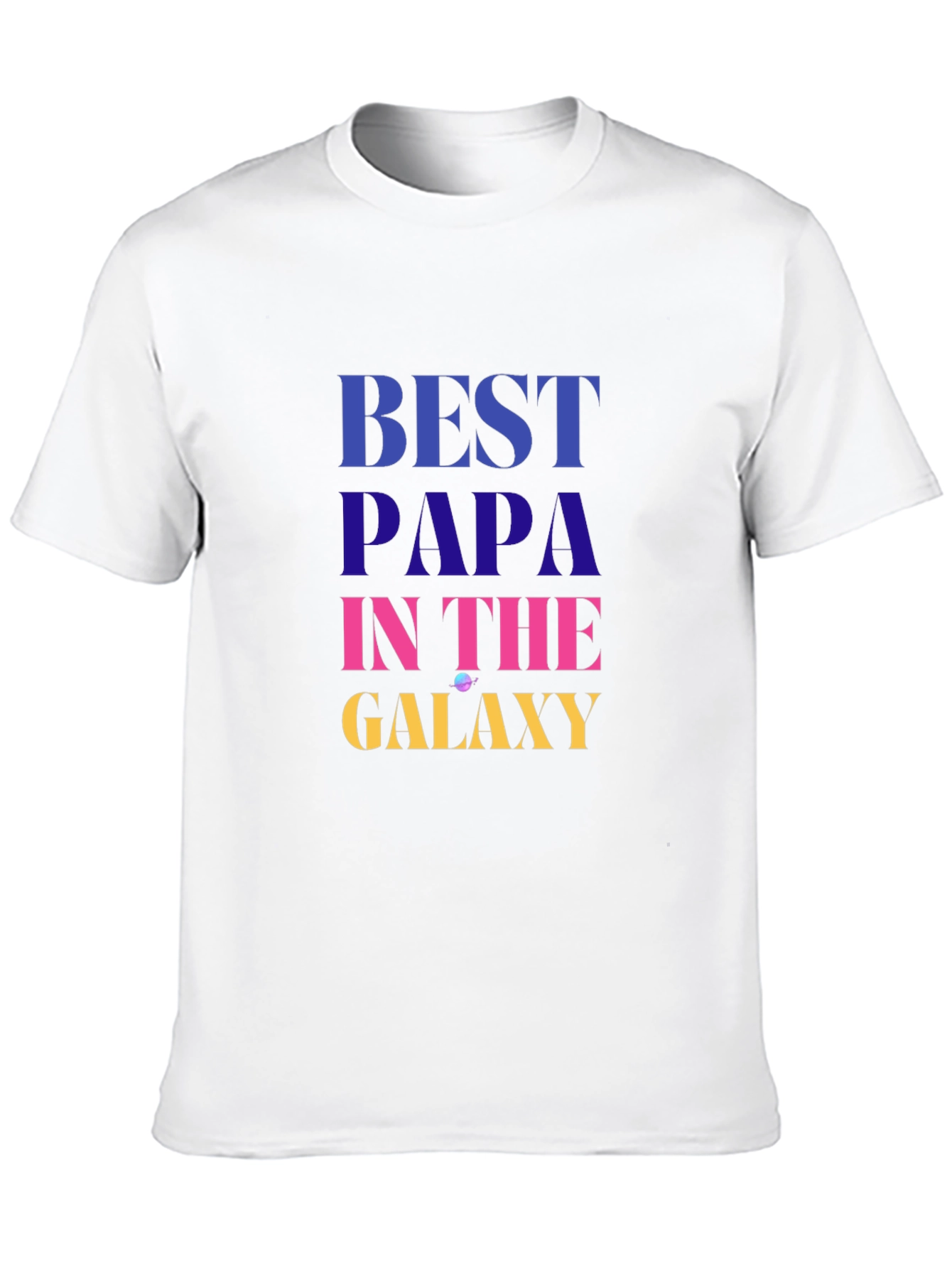 Best Papa in the Galaxy Black T-Shirt