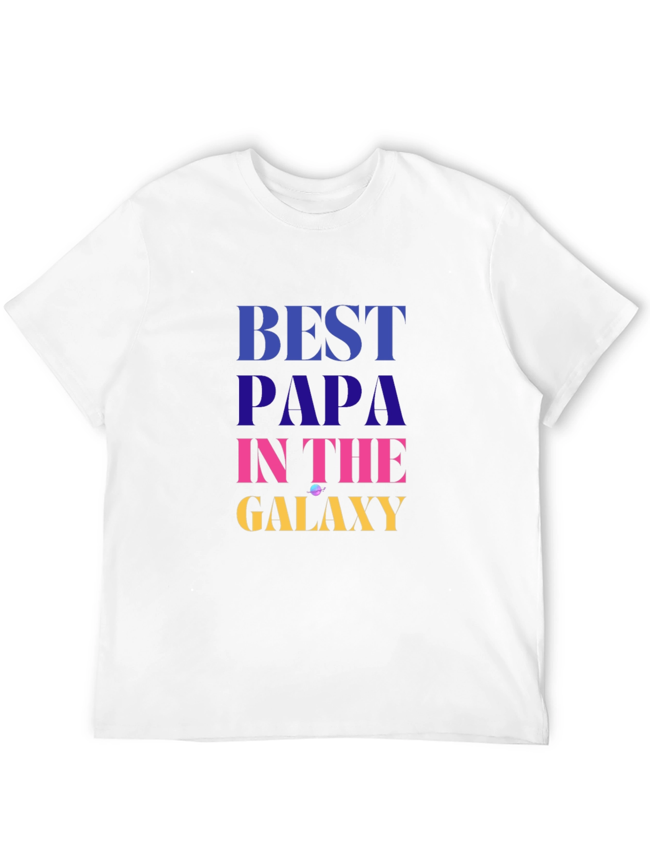 Best Papa in the Galaxy Black T-Shirt