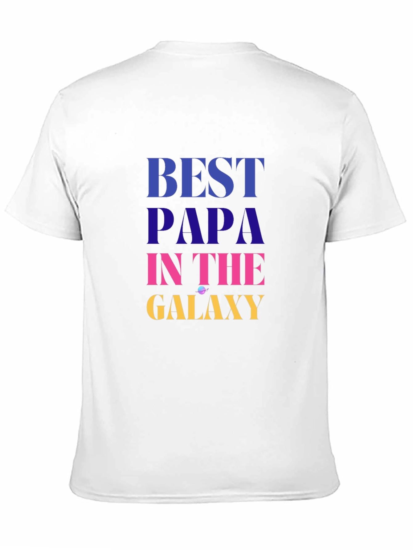 Best Papa in the Galaxy Black T-Shirt