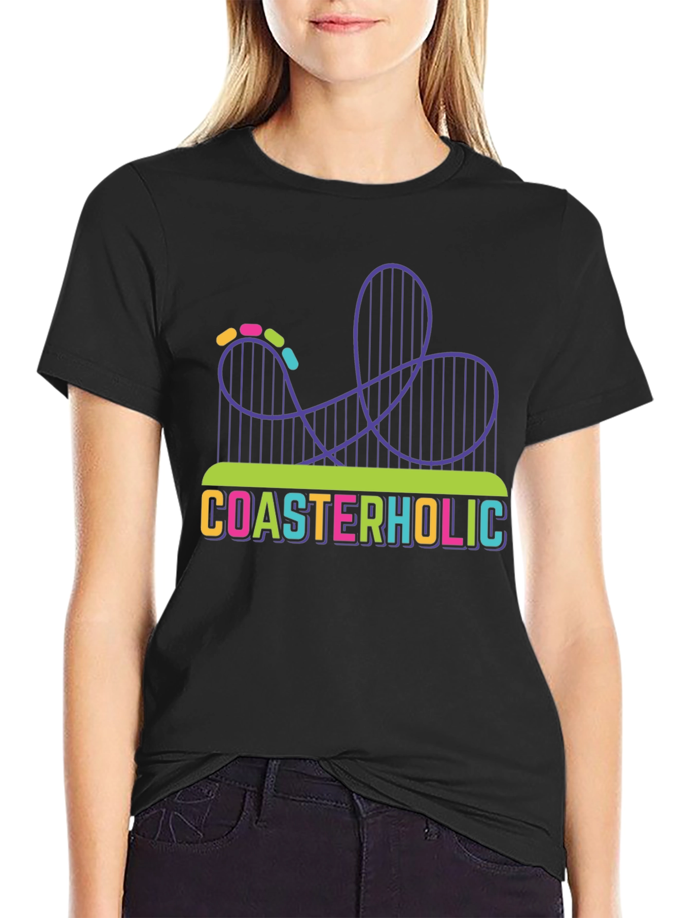 Coasterholic Graphic Tee - Thrill Ride Design