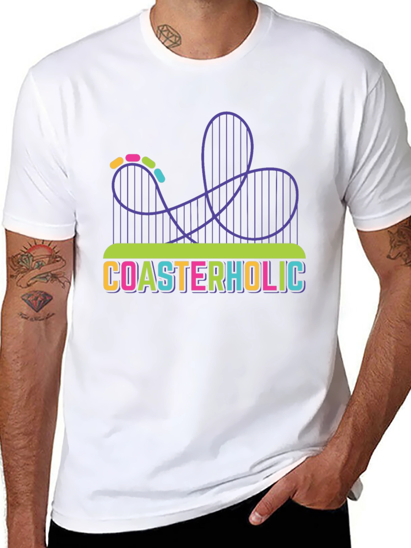 Coasterholic Graphic Tee - Thrill Ride Design