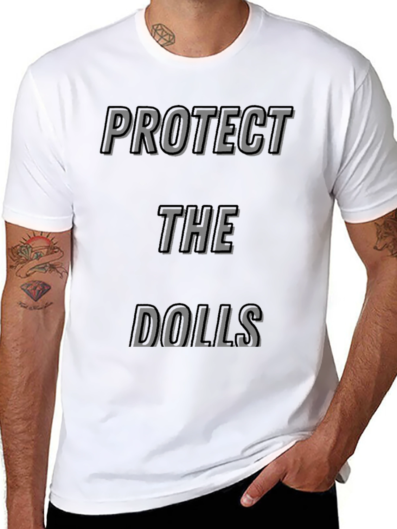Protect the Dolls Black Graphic Tee