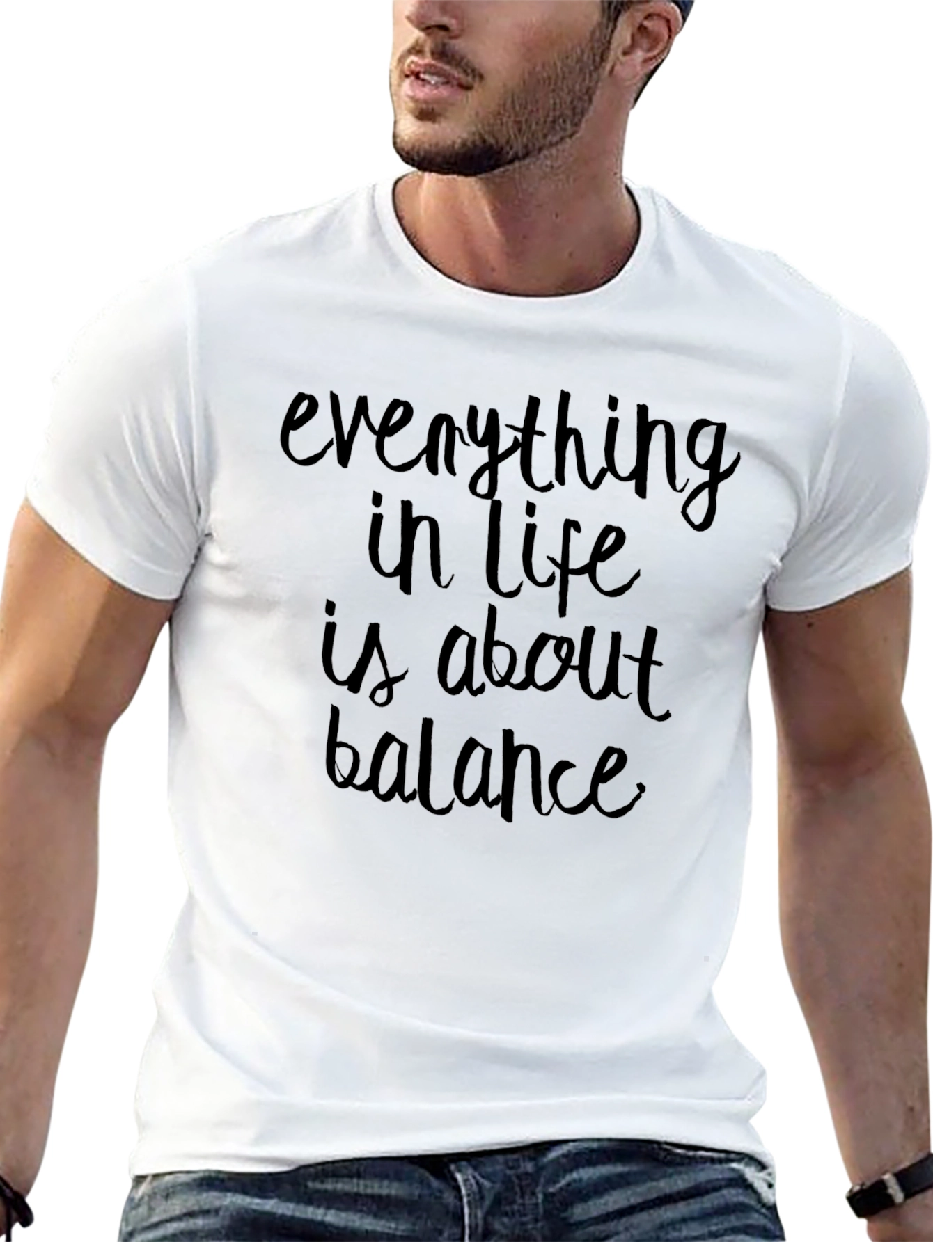 Balance Quote Black T-Shirt