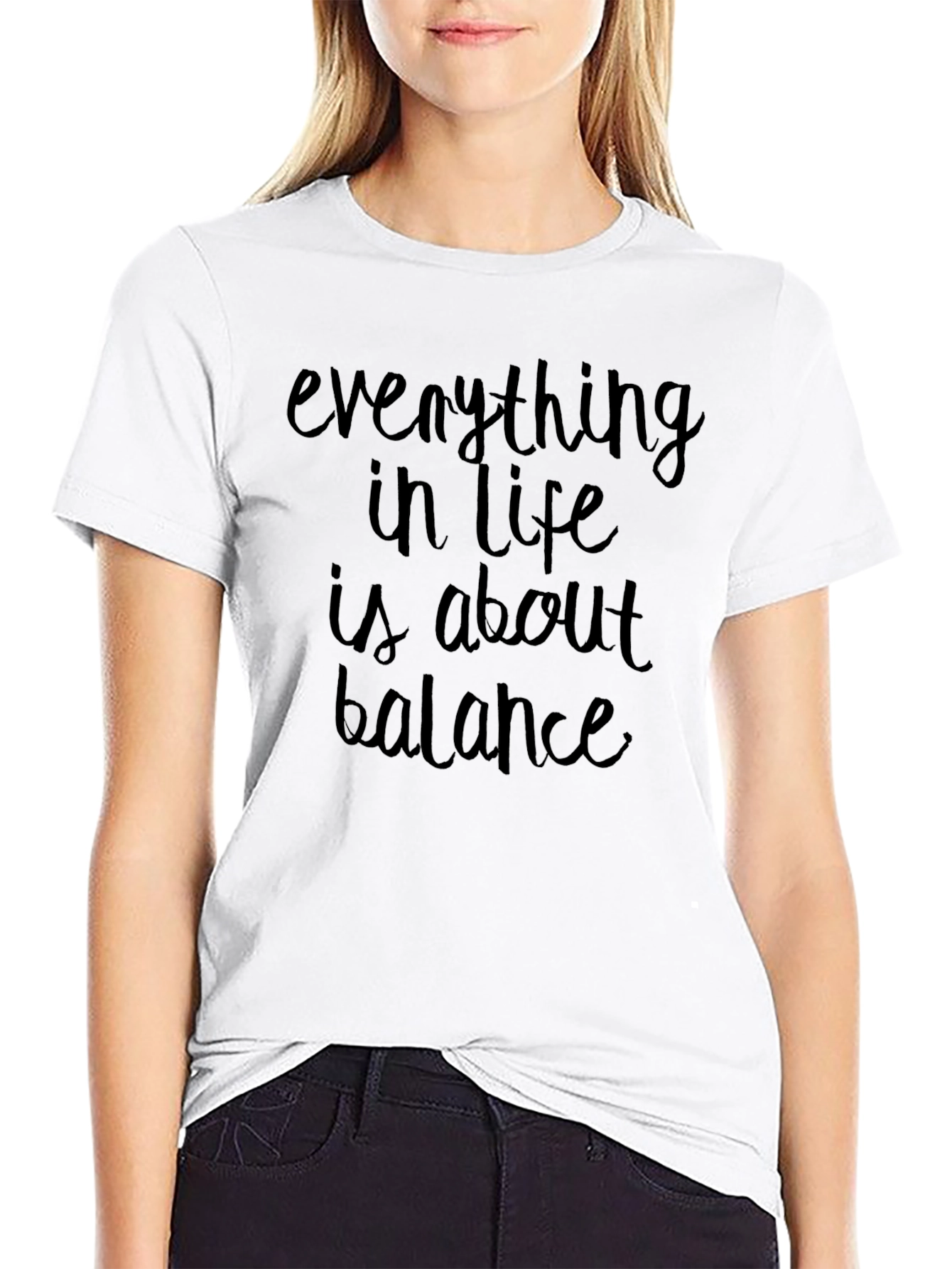 Balance Quote Black T-Shirt