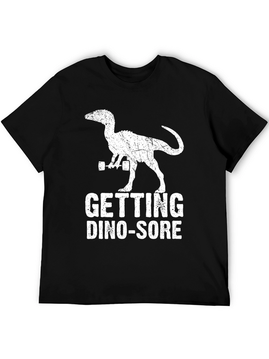 Getting Dino-Sore Black T-Shirt