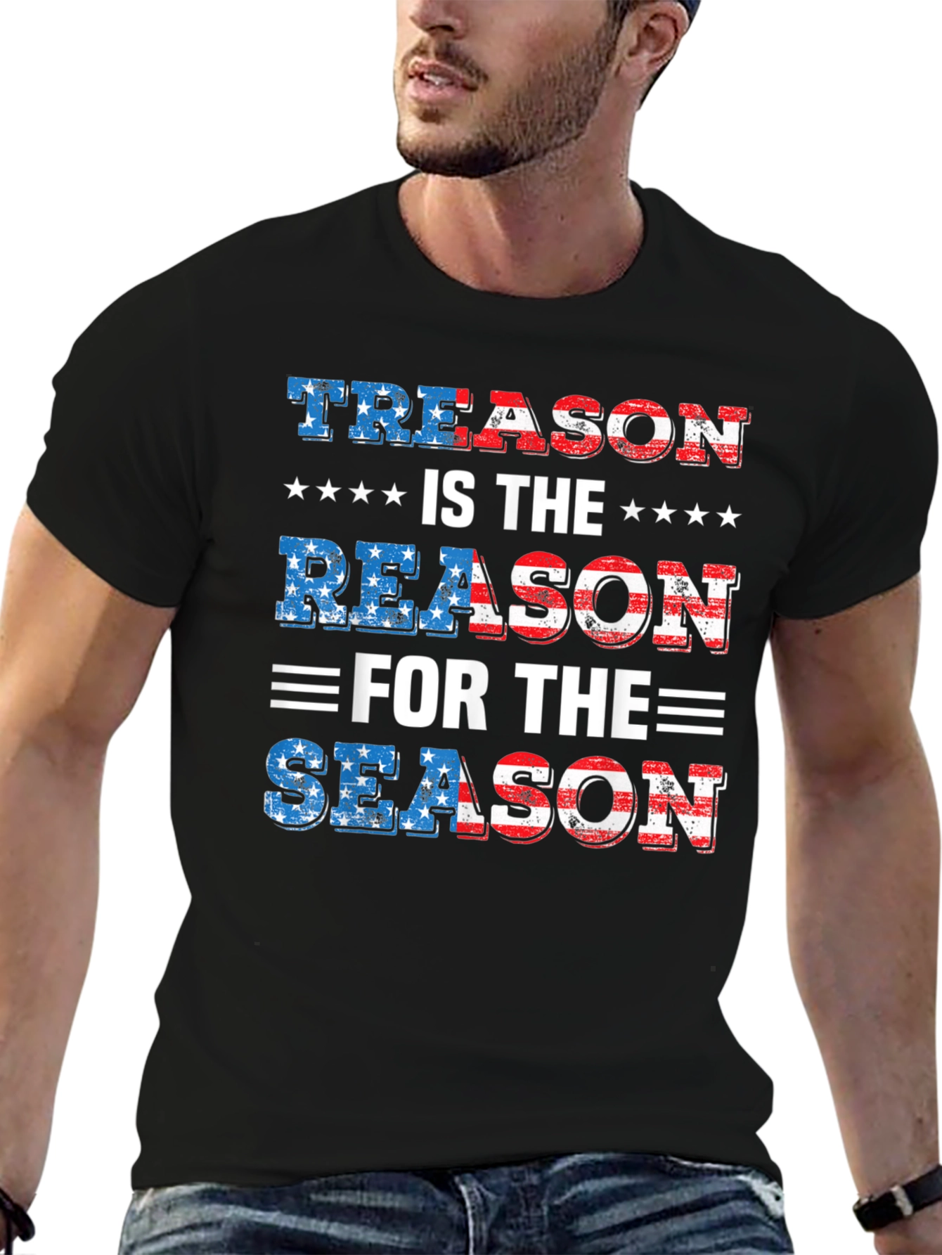 Treason is the Reason T-Shirt Patriotic USA Flag