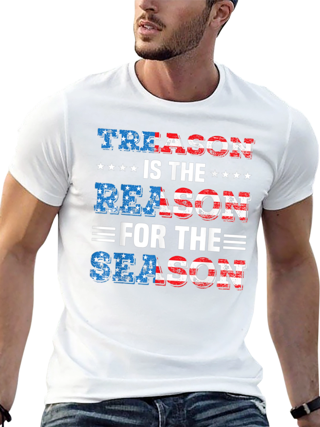 Treason is the Reason T-Shirt Patriotic USA Flag