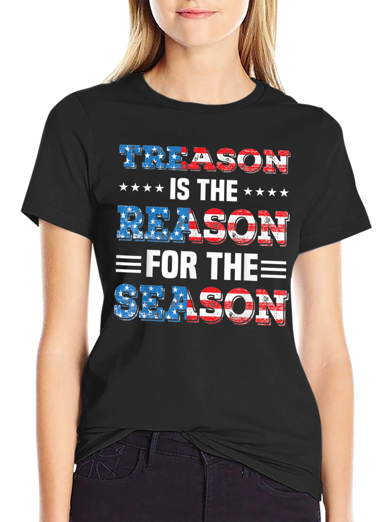 Treason is the Reason T-Shirt Patriotic USA Flag