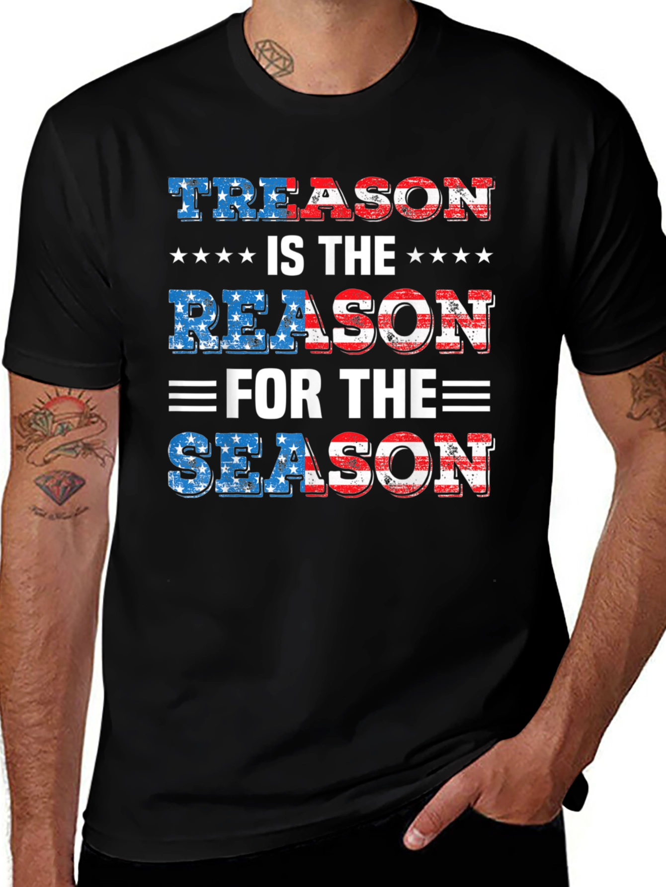 Treason is the Reason T-Shirt Patriotic USA Flag