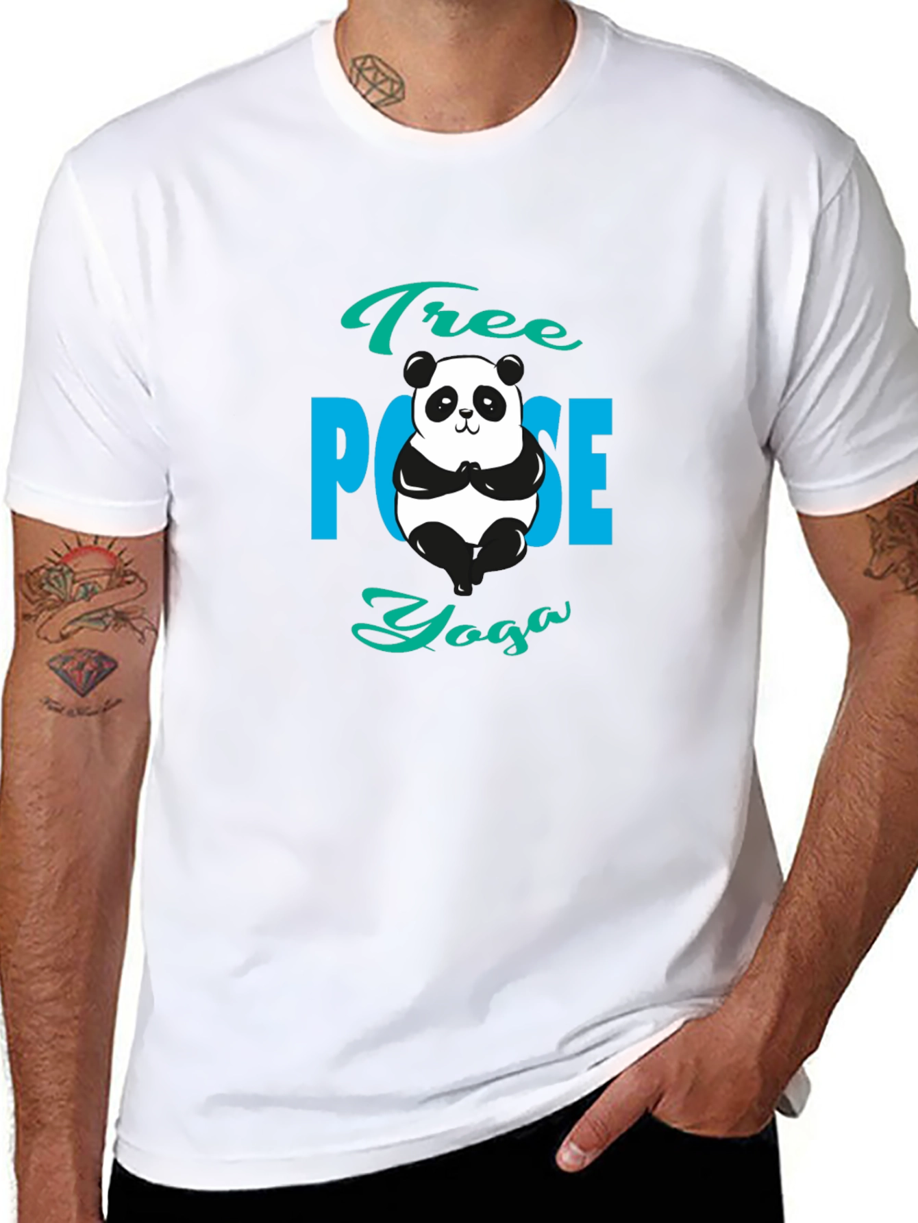 Panda Tree Pose Yoga Graphic Tee