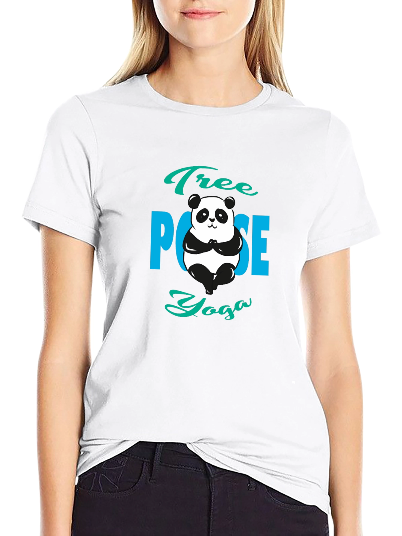 Panda Tree Pose Yoga Graphic Tee