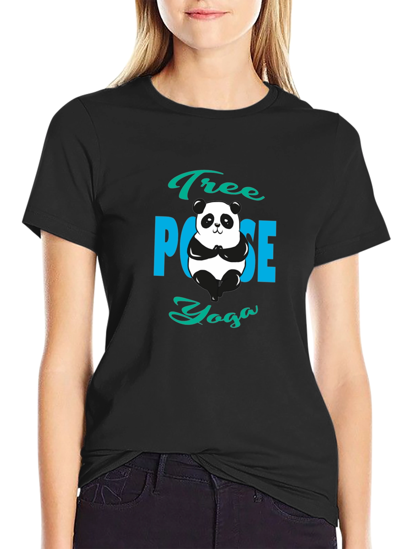 Panda Tree Pose Yoga Graphic Tee
