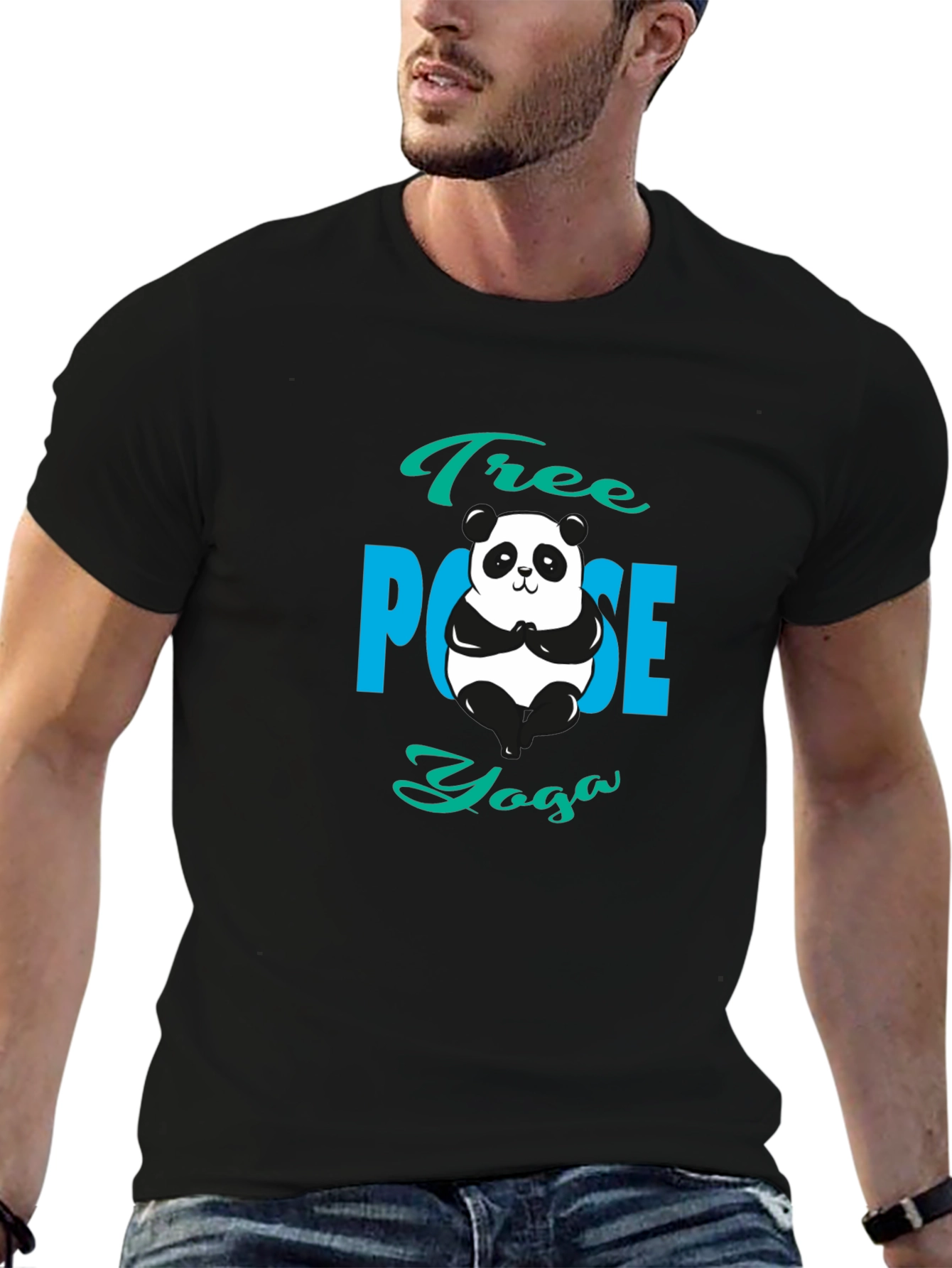Panda Tree Pose Yoga Graphic Tee