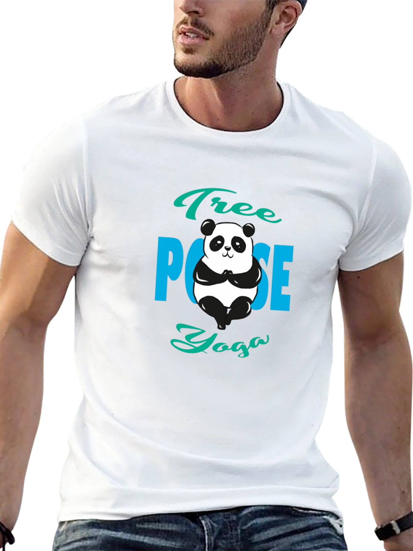 Panda Tree Pose Yoga Graphic Tee