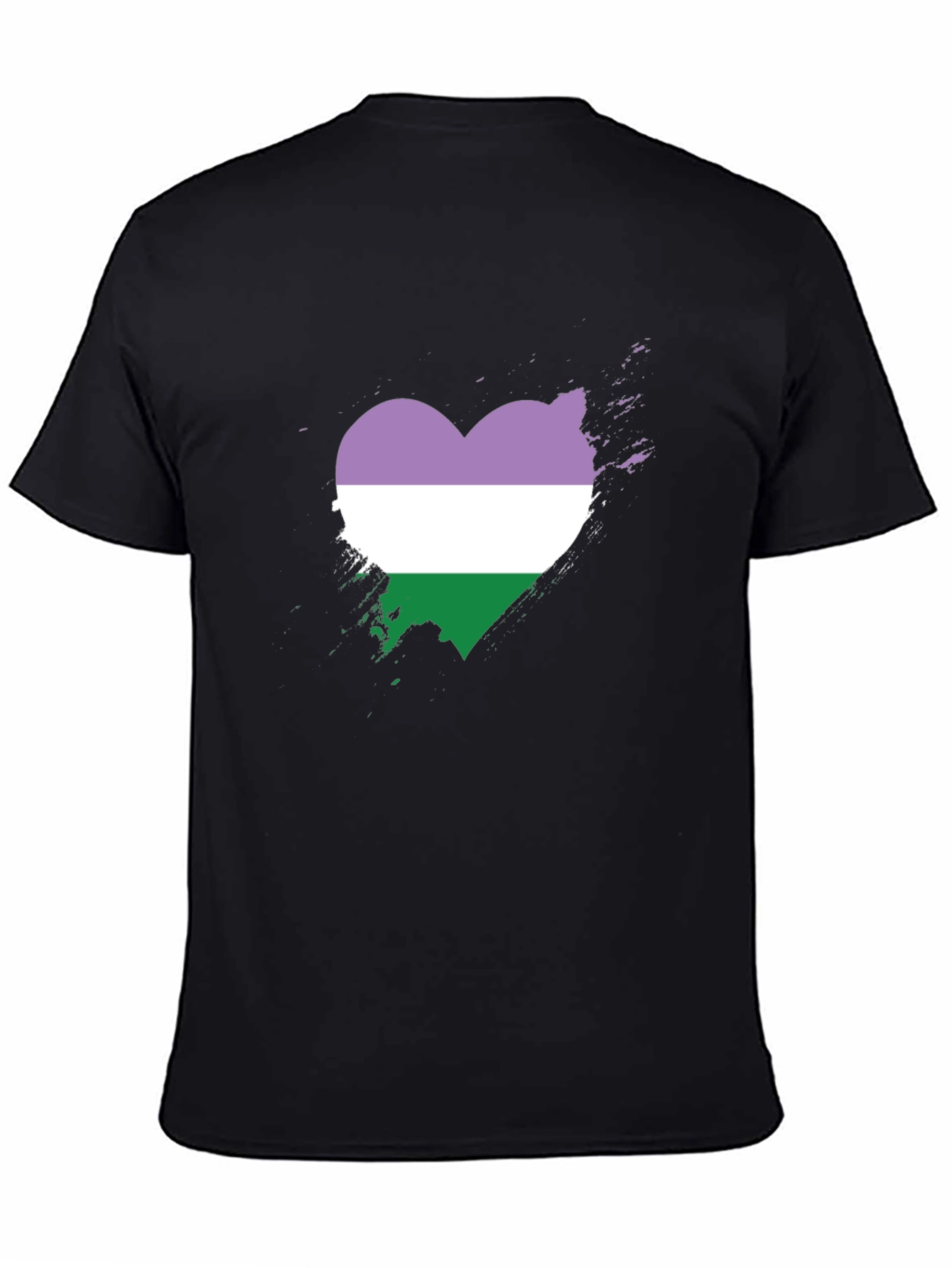 Genderqueer Pride Heart T-Shirt - LGBTQ+ Pride
