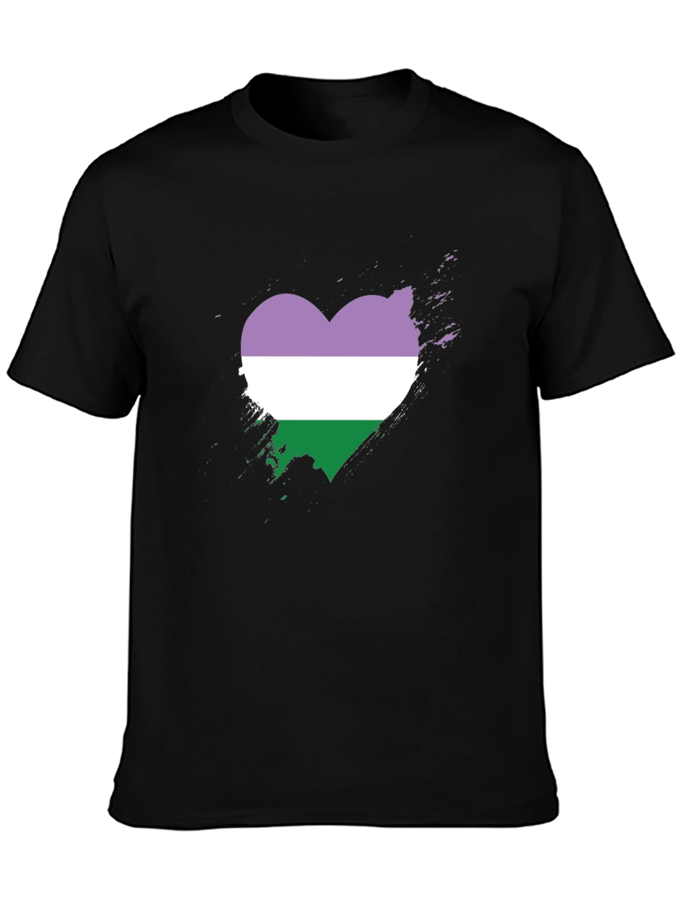 Genderqueer Pride Heart T-Shirt - LGBTQ+ Pride