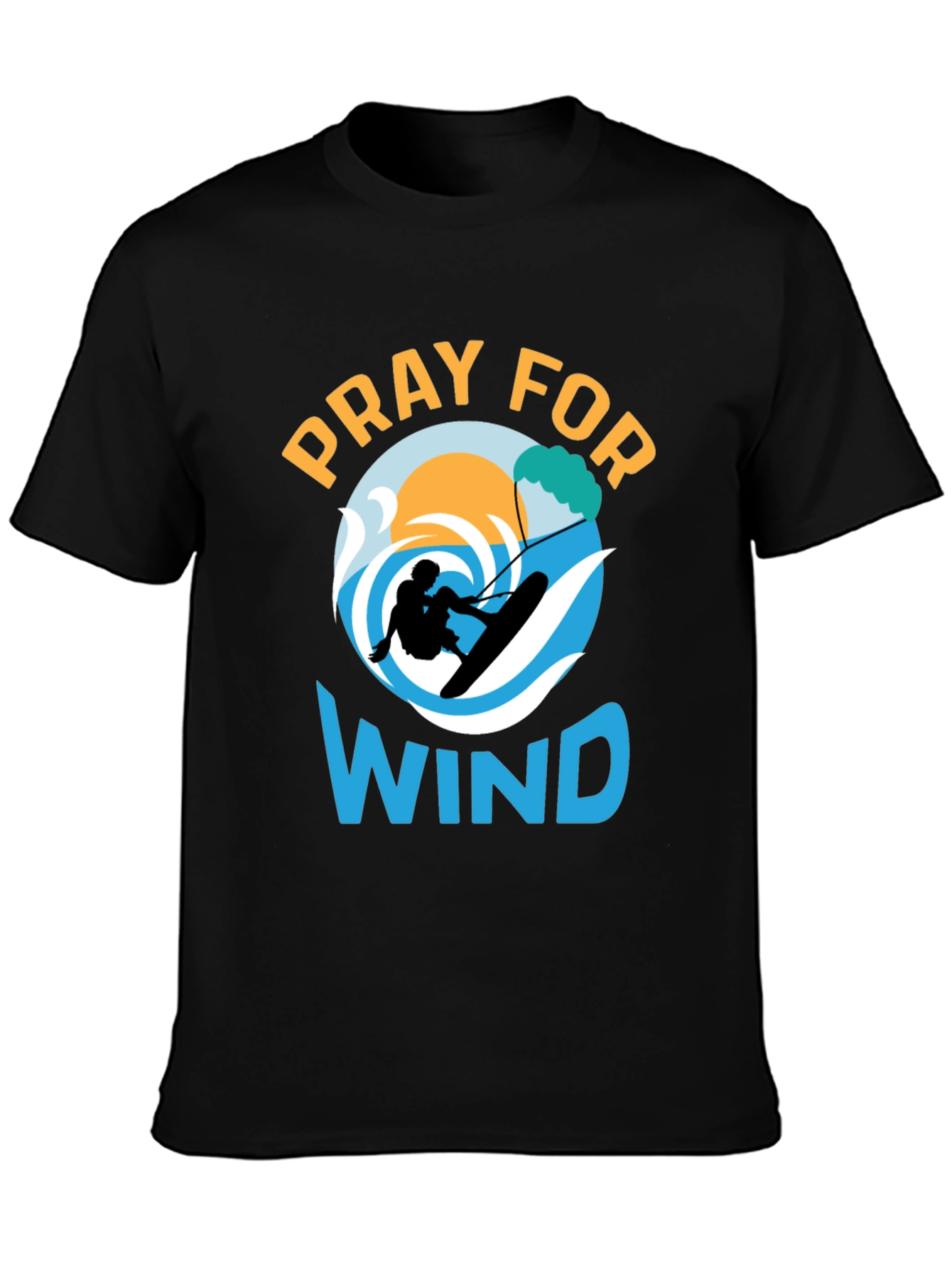 Pray for Wind Graphic Tee - Kitesurfing T-Shirt
