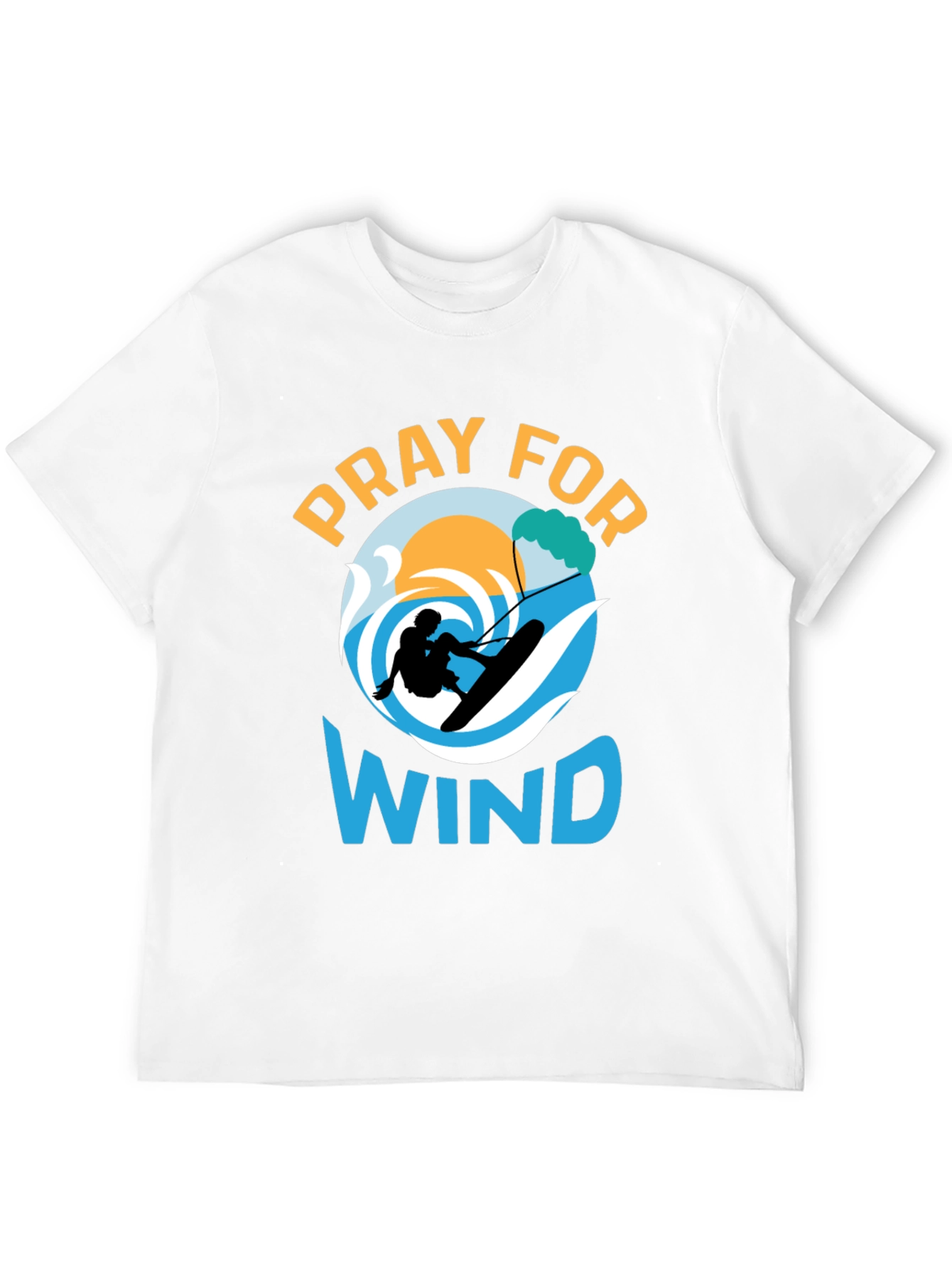 Pray for Wind Graphic Tee - Kitesurfing T-Shirt