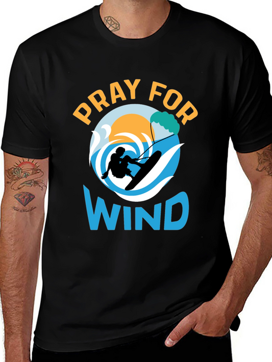 Pray for Wind Graphic Tee - Kitesurfing T-Shirt