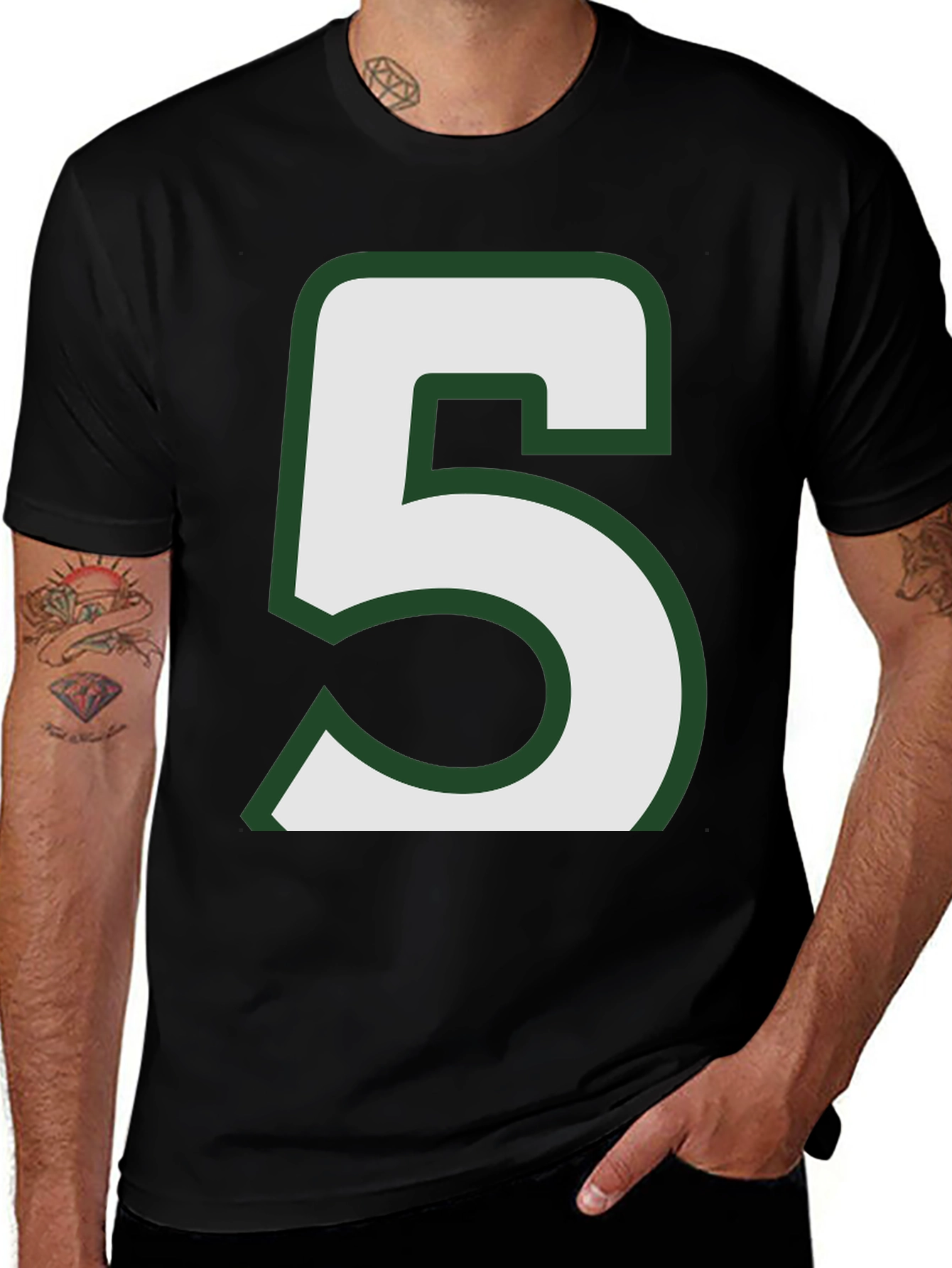Number 5 Graphic T-Shirt - Casual Style