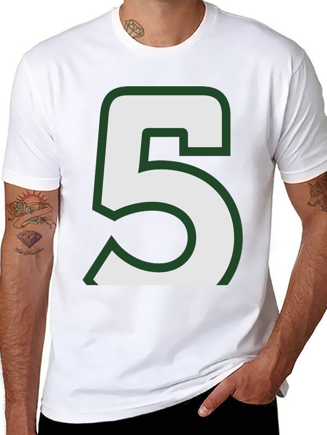 Number 5 Graphic T-Shirt - Casual Style