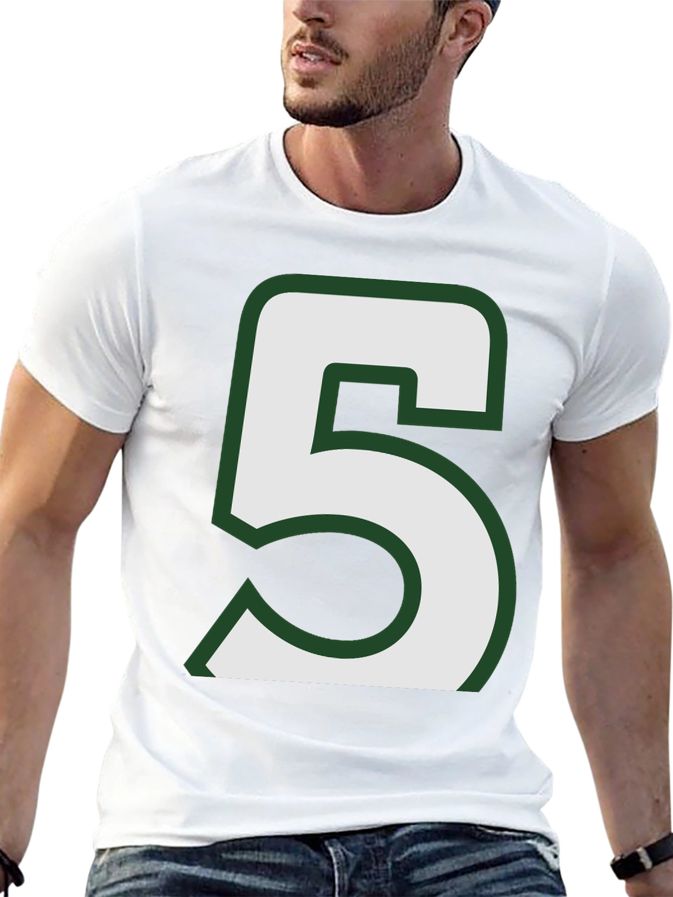 Number 5 Graphic T-Shirt - Casual Style